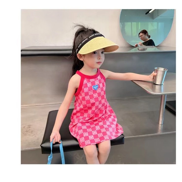 童装夏季新款冰丝群女童洋气吊带裙儿童宽松连衣裙子宝宝韩版沙滩