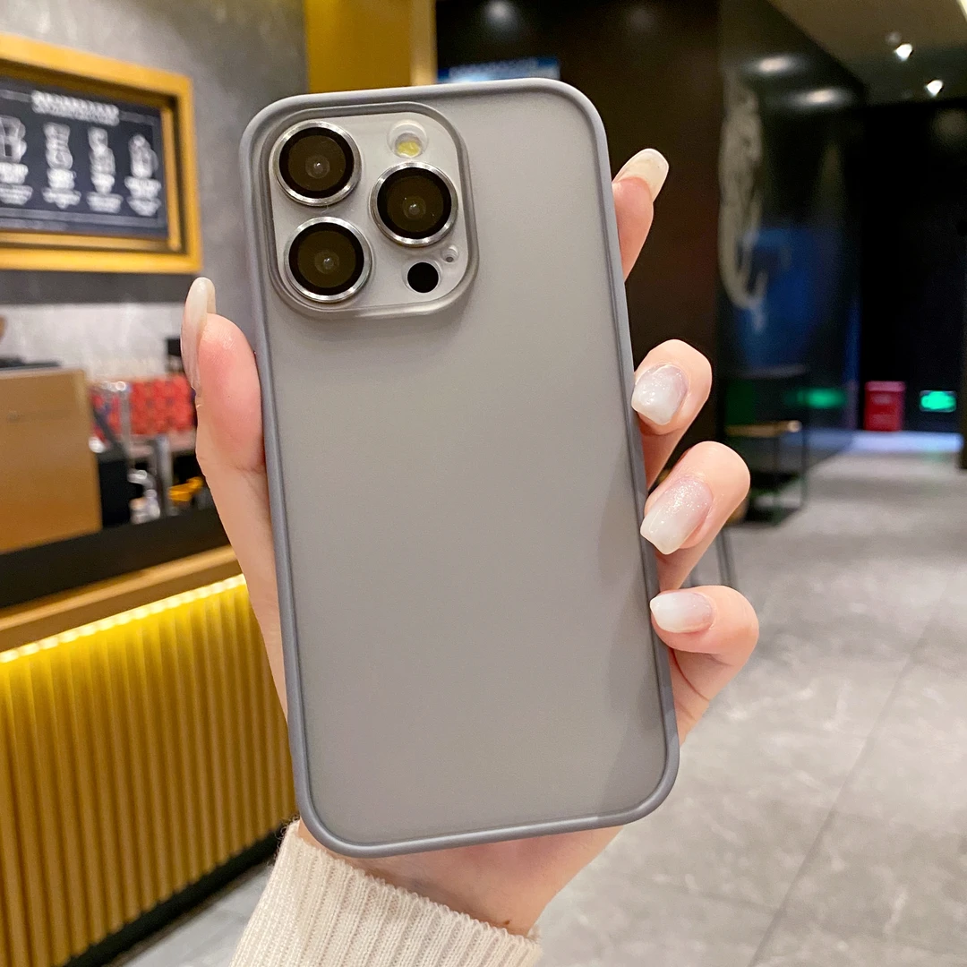 磨砂带镜头膜苹果15手机壳15Pro适用iphone13/14ProMax防摔12/11