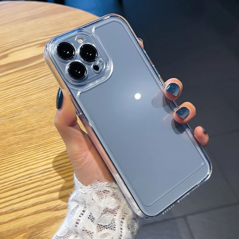 苹果13ProMax手机壳透明iphone11/12/13全包适用XR防摔XSMAX简约