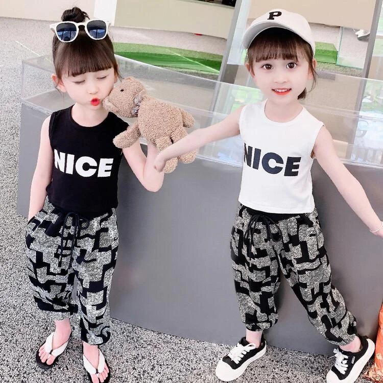 女童夏短款背心斤年夏季新款休闲工字吊带修身百搭无袖儿童打底衫