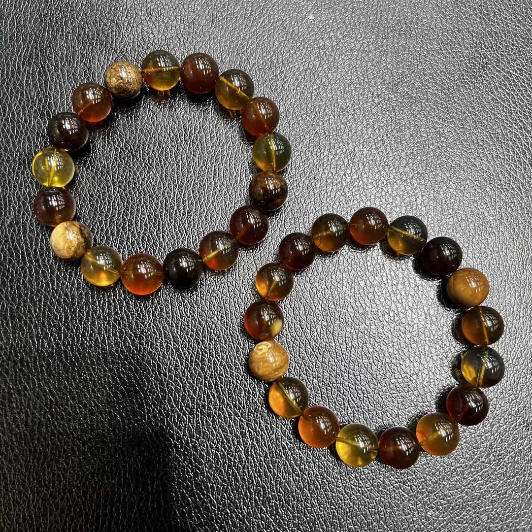 WYX1205032琥珀蜜蜡琥珀手串多宝手串单圈珠珠精美多样发一