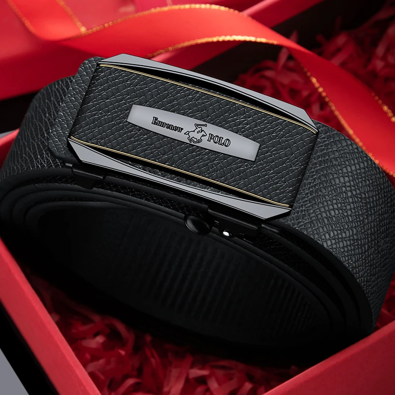 EMRENEWPOLO/安普里保罗腰带男无牙自动扣时尚款真皮韩版高档腰带