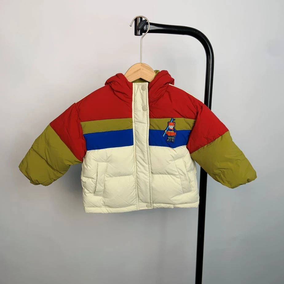 秋冬季新款保暖百搭拼色款羽绒服  0133