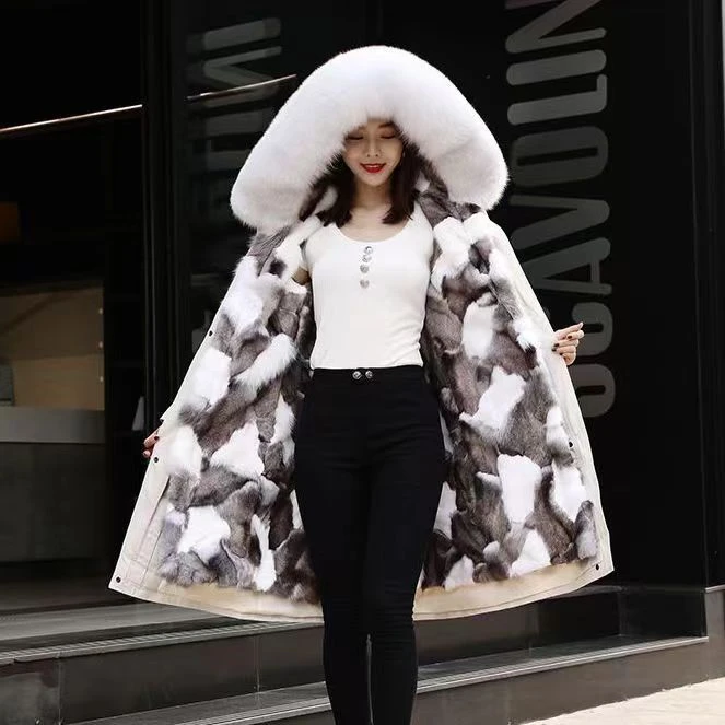 派克服女新款冬季保暖时尚可拆卸外套