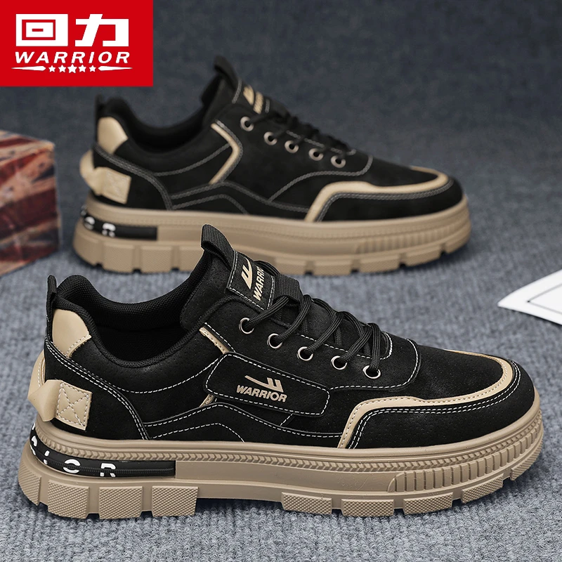回力黑色马丁靴男士春季2025新款劳保耐磨上班工作鞋百搭工装男鞋
