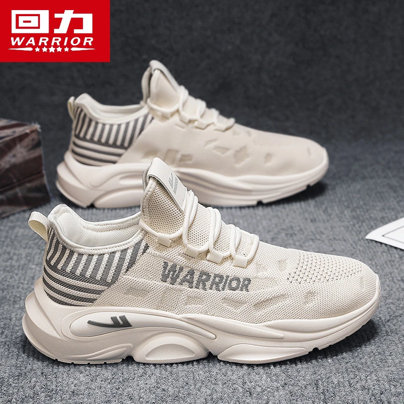 回力男鞋休闲百搭老爹鞋轻便透气网面鞋防滑飞织减震运动跑步潮鞋