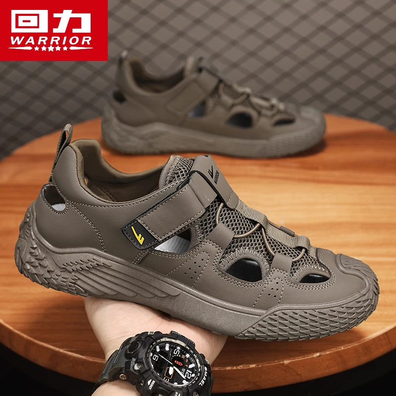 回力男士凉鞋夏季开车鞋户外朔溪涉水鞋防滑镂空凉拖鞋包头沙滩鞋