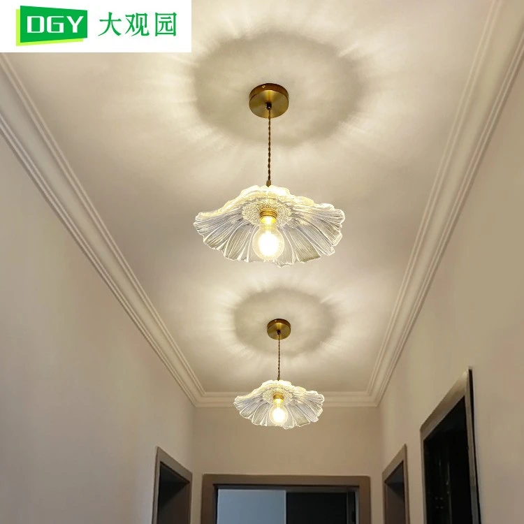 大观园过道吊灯玻璃吊灯现代简约玄关阳台灯餐厅吧台床头吊灯I271