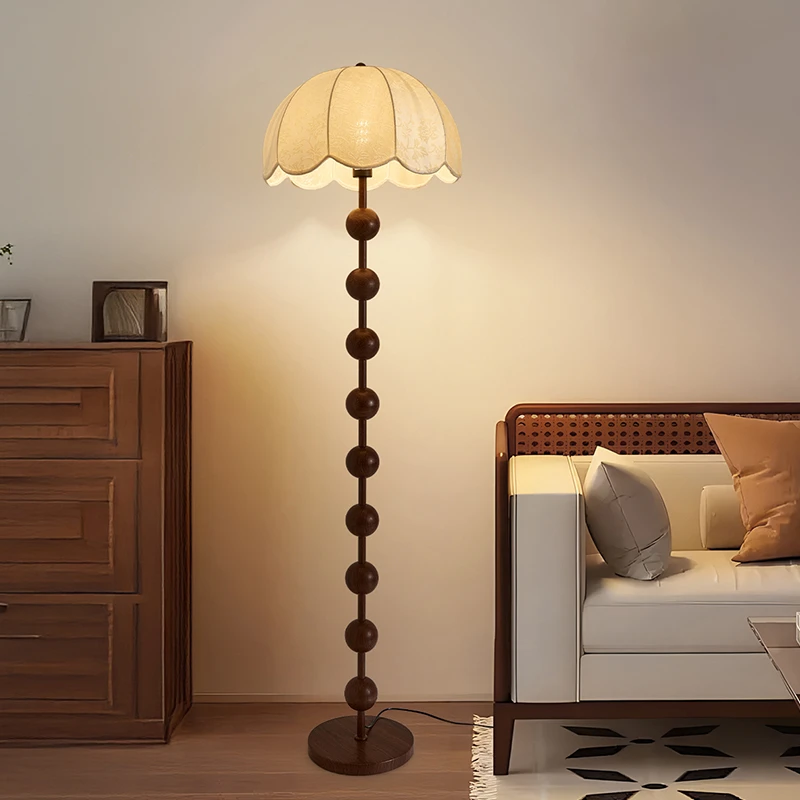 大观园美式中古风落地灯卧室床头简约法式书房间护眼立式台灯I138