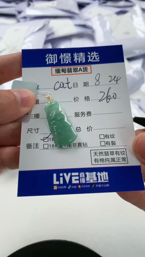 【闪购商品】翡翠颈饰18K金镶嵌121
