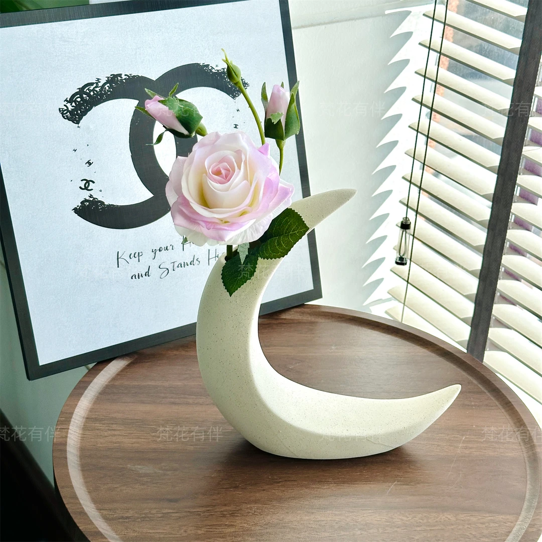 【白月光】爱丽丝玫瑰保湿手感仿真餐桌装饰床头柜高级感花瓶摆件
