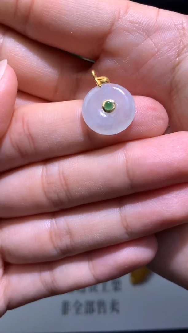 【闪购商品】翡翠颈饰18K金镶嵌净货