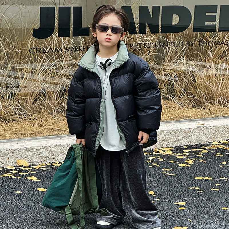 【Ban】2024新款双面童装羽绒服加厚洋气保暖儿童羽绒服U226020