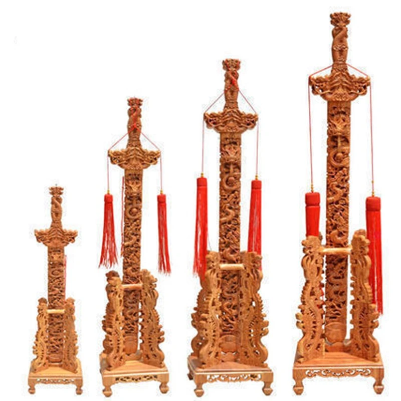 【东东推荐】桃木剑九龙木剑正宗肥城木雕镂空雕刻工艺桃木商务送礼