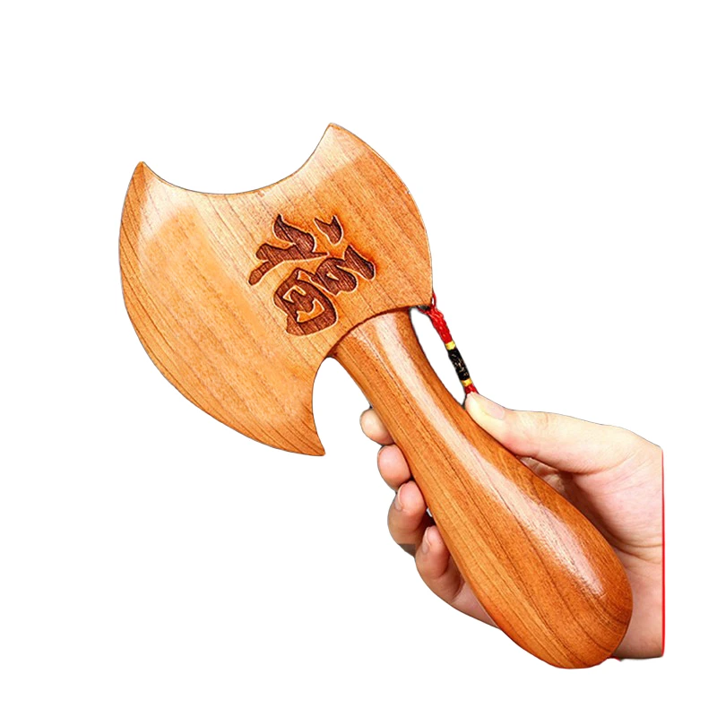 康聚如桃木斧子正宗斧头结婚坐福搬家乔迁实心木制工艺品装饰摆件