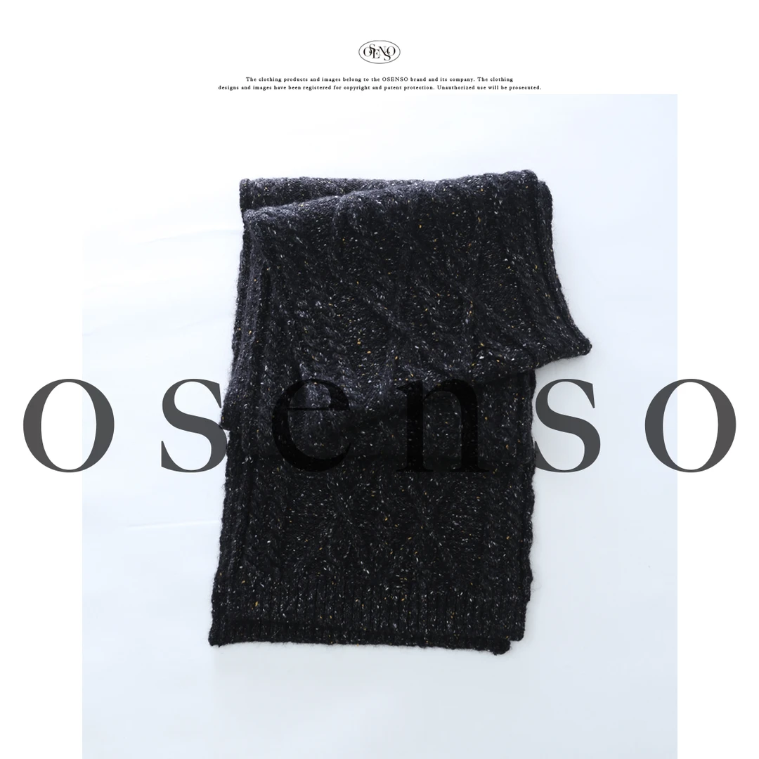 OSENSO"椰奶麻花"秋冬简约时尚保暖百搭款麻花围巾WJ240990