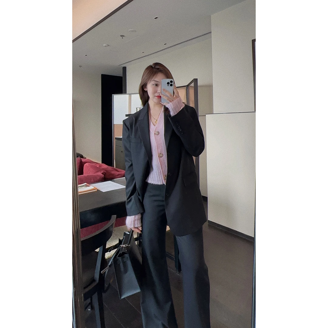 OSENSO“漫长的季节”宽松休闲设计感气质百搭秋冬季西装XZ230759