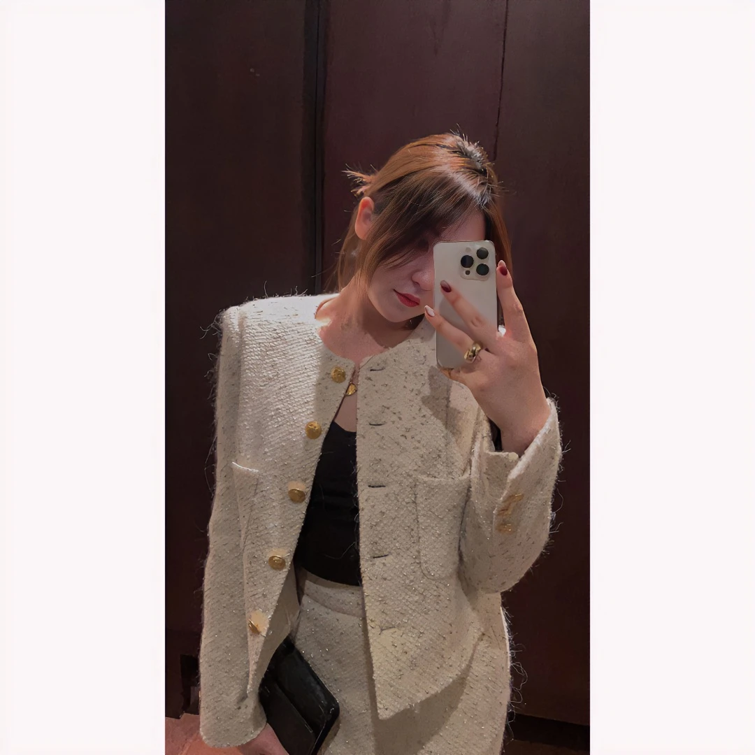 OSENSO"流金岁月”春秋时尚优雅气质小香外套过年女冬季TZ221210