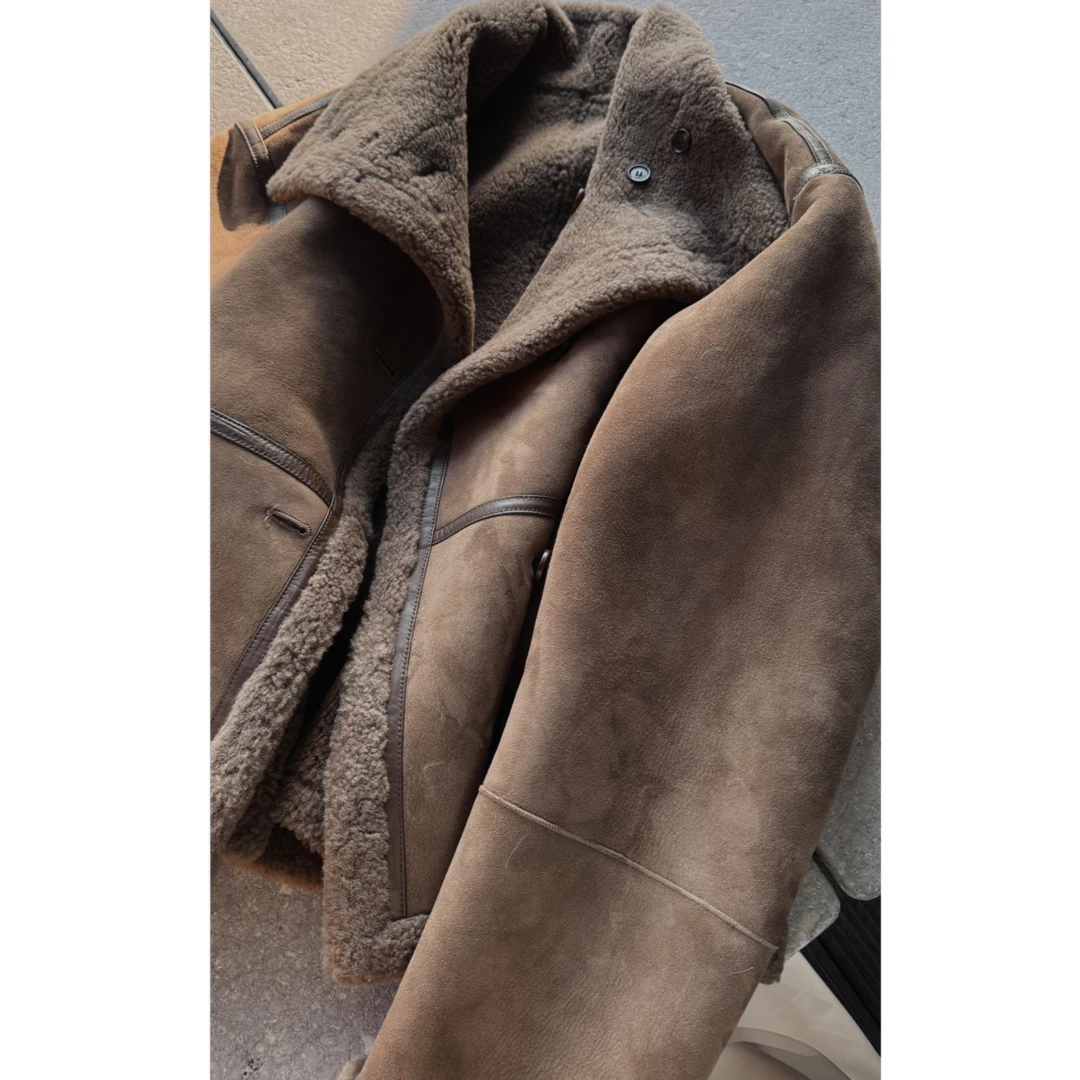 OSENSO“安道尔2.0”秋冬经典复古两面穿羊皮毛一体皮草PC241225