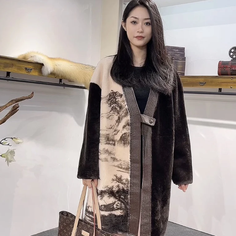 （1590-2390）冬季百搭韩版设计师时尚轻奢气质女士毛毛短外套