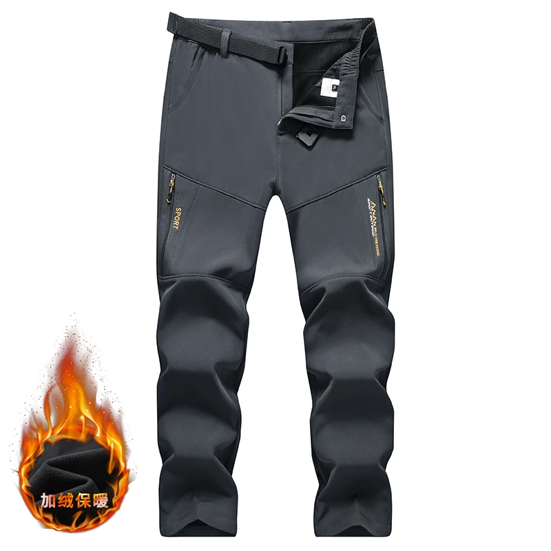 【小扬哥甄选】 2023秋冬冲锋裤男加绒加厚户外软壳防风防水抓绒大