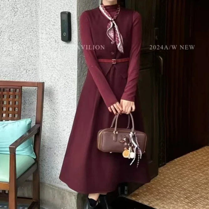 【特价-占单者限购】Q1438复古高级感松弛惬意名媛风单排扣套装08