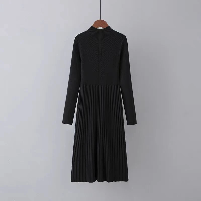 【特价-占单者限购】Q1893秋冬新款针织连衣裙2024修身显瘦气质款