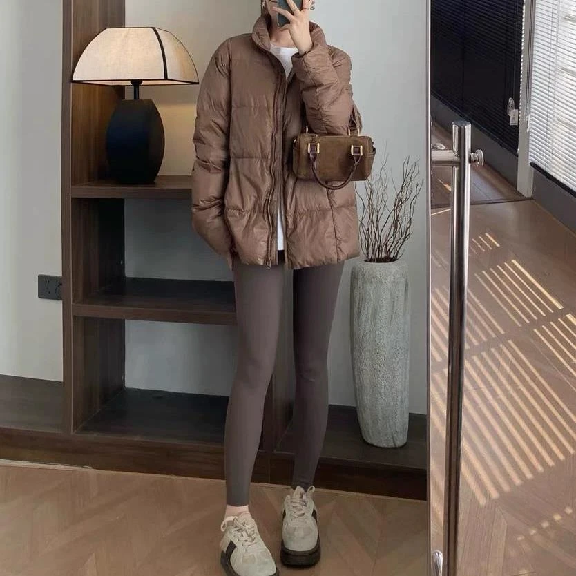 Q1516高级感超显气质时髦随性90白鹅绒填充羽绒服1014