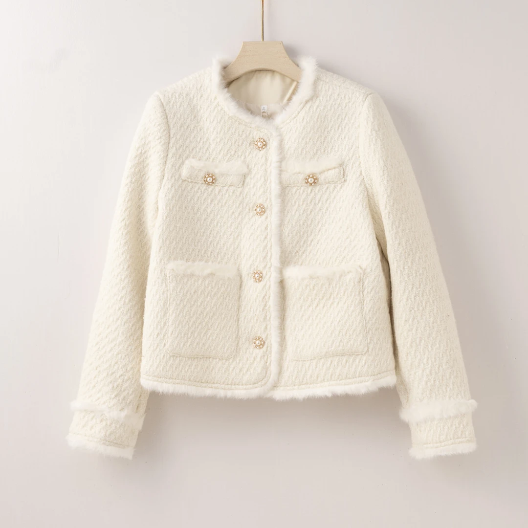 【特价-占单者限购】Q1952冬季新款韩版东大门设计款毛毛流苏绵羊