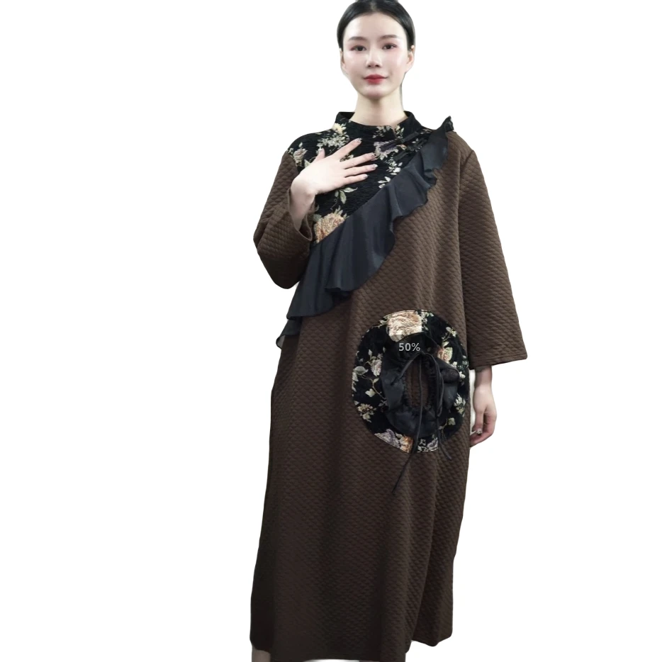 新款时尚百搭显瘦大码女装连衣裙7927