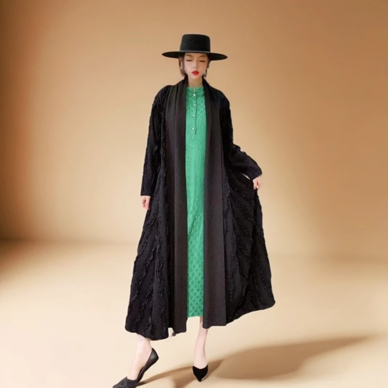 新款设计感小众复古轻奢气质长款外套238023