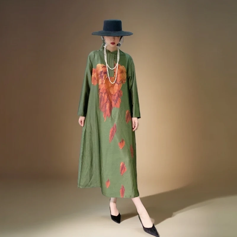 新款高端显瘦时尚宽松减龄名媛气质连衣裙238107