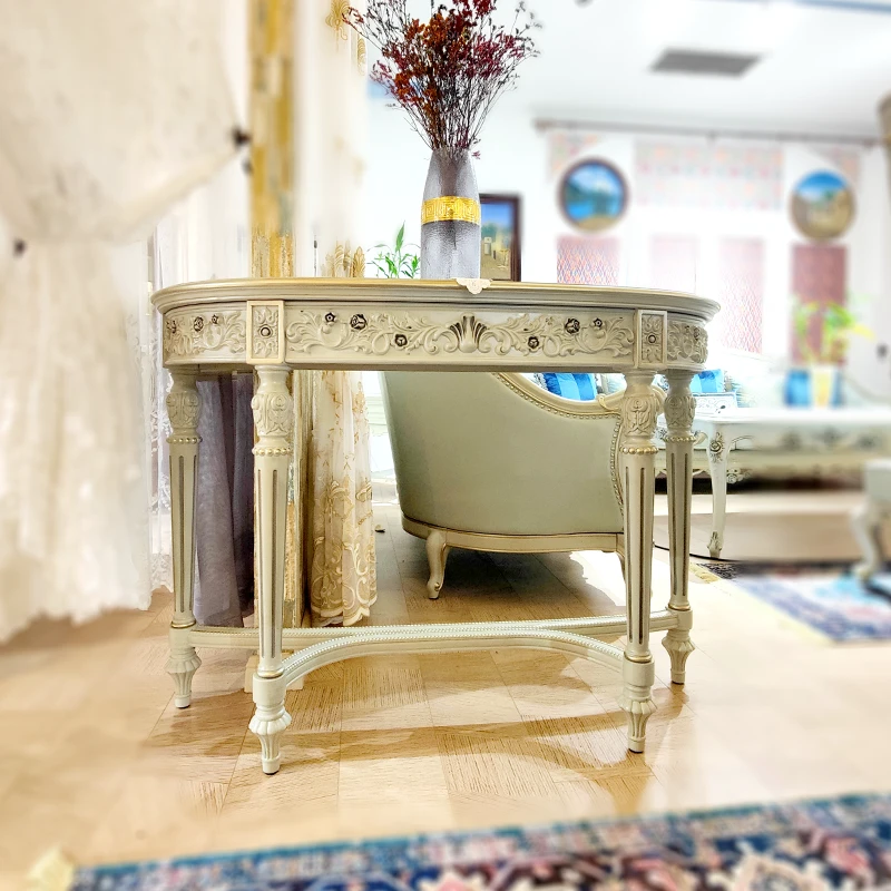 奇娜宫欧式实木玄关柜边柜玄关桌玄关台门厅柜隔断柜现代简约