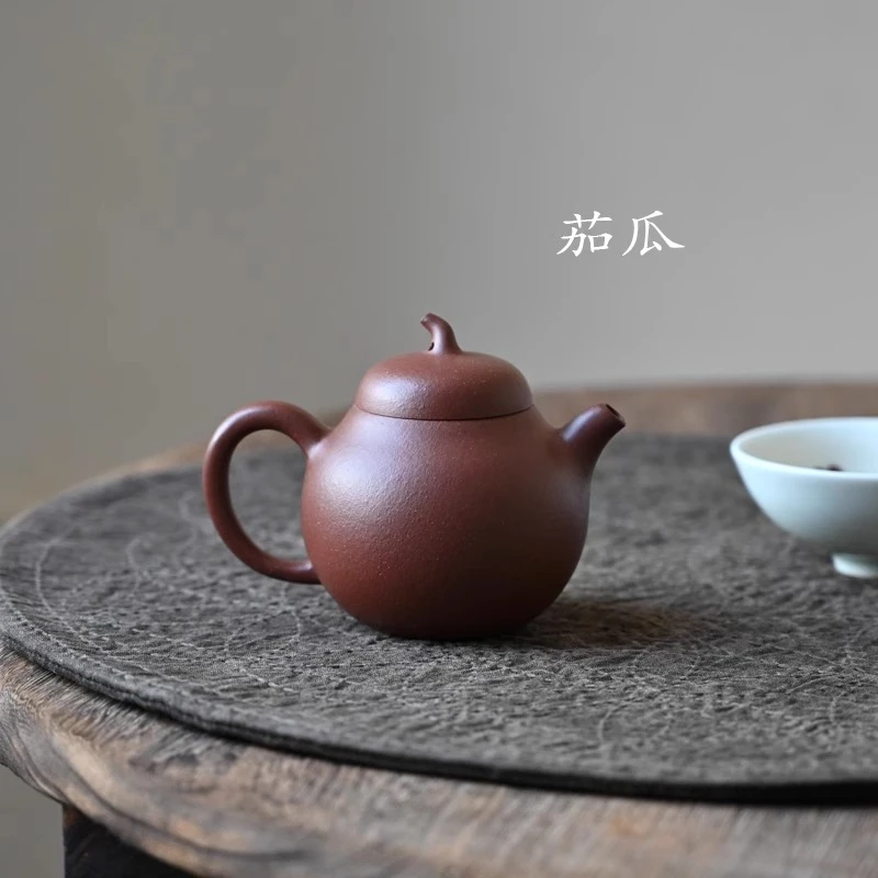 原矿紫泥茄瓜壶大容量中式纯手工泡茶壶家用复古大号紫砂壶ZH082