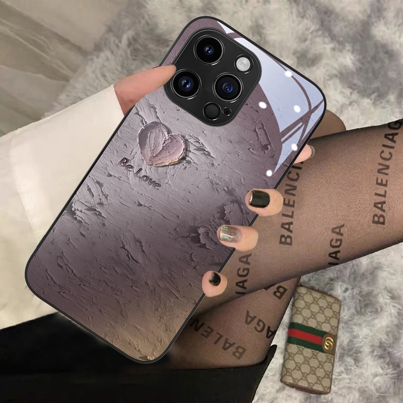 苹果15华为/oppo/vivo高级感爱心手机壳14promax情侣新款高档高端