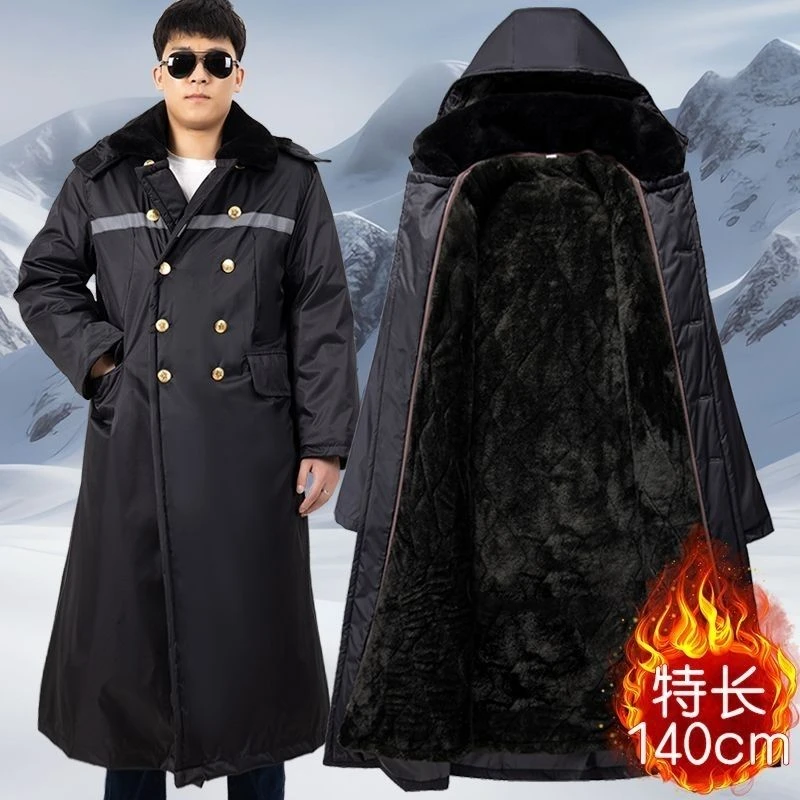 防水免洗棉大衣长款保安过膝冬季冷库棉服东北过冬特厚北极绒