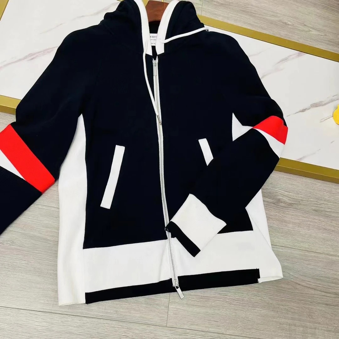 THOM BEFORE春季欧美风连帽拉链外套圆领卫衣与卫裤时尚男女同款