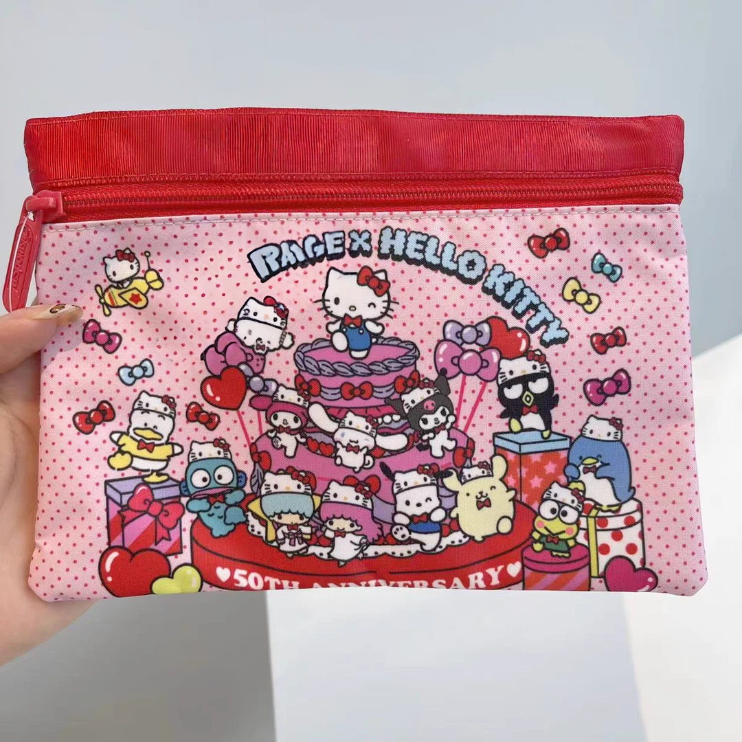 K127凯蒂猫可爱零钱包小卡包口红收纳包驾驶证防水手拎包化妆包