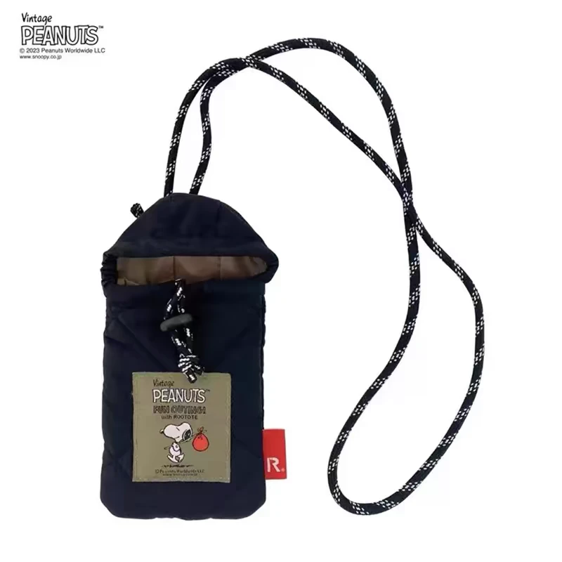 m612可爱丝绵挂萎格小手机包黑色