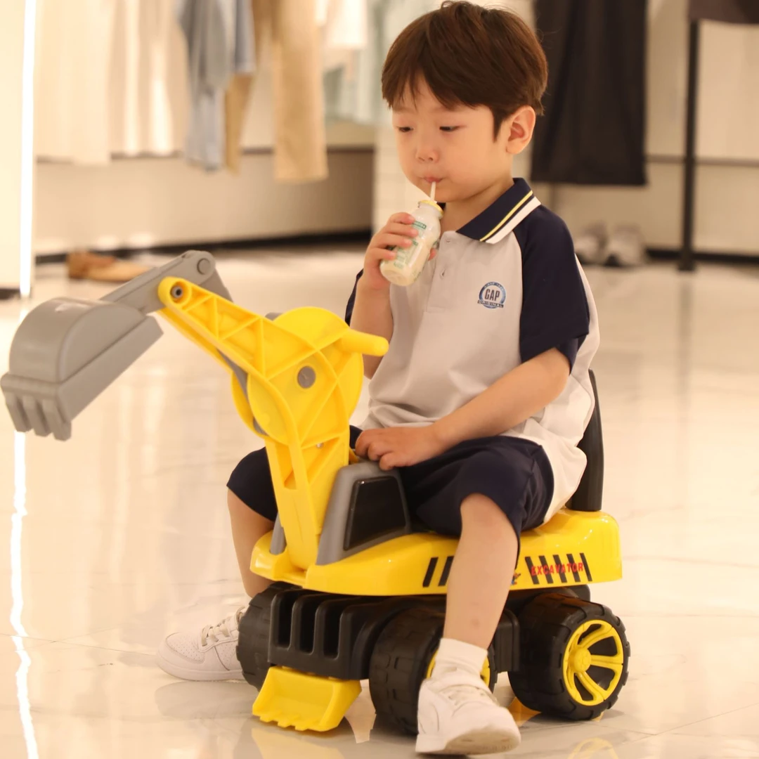 挖掘机儿童可坐人挖机玩具车 大号工程车挖土机 可坐可挖
