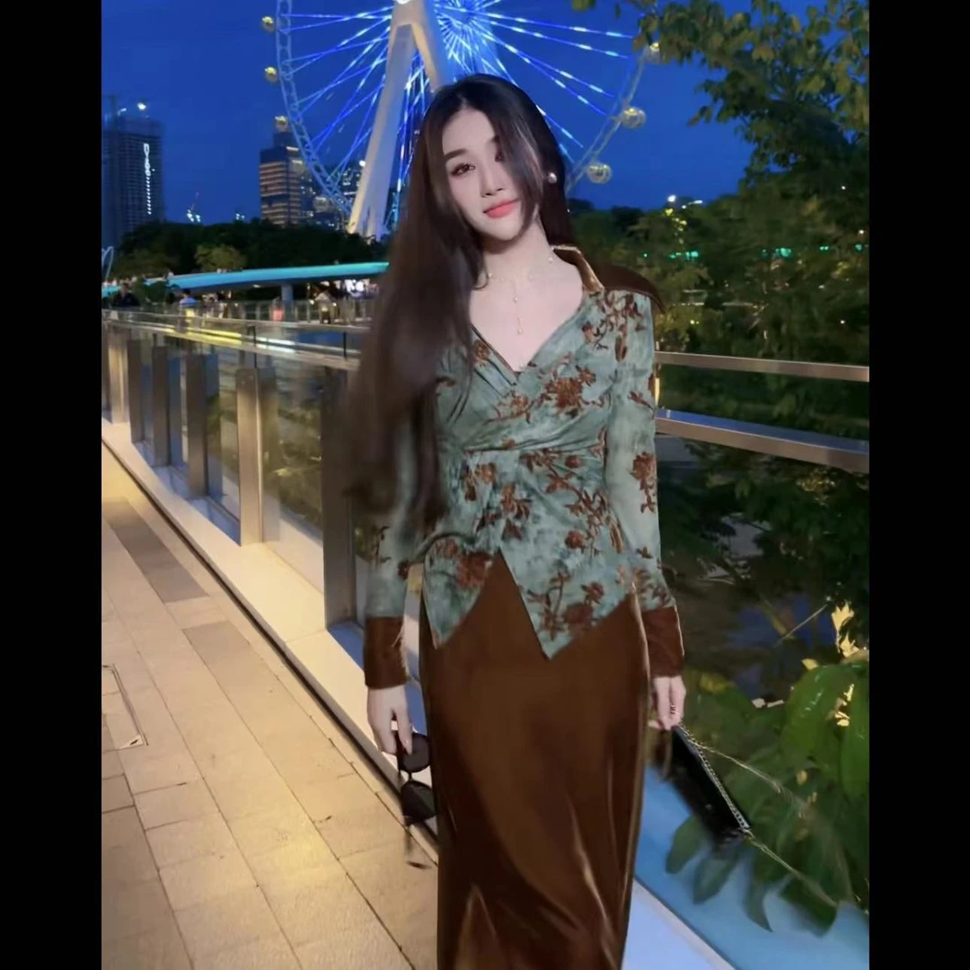 【张喜喜】时尚气质休闲女秋季百搭洋气女士套装 382617