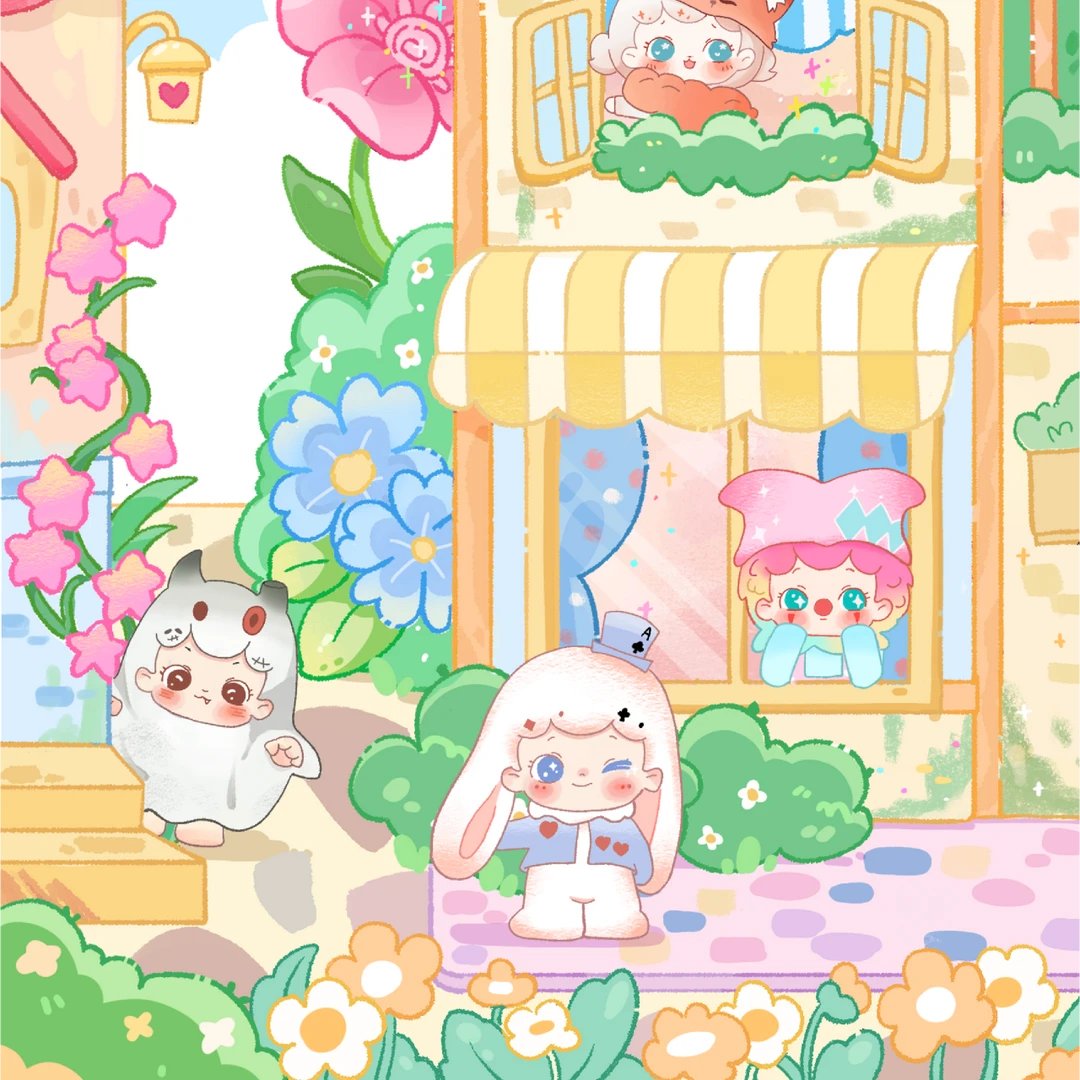 【拆盒】正版点点童话镇系列潮玩盲盒摆件