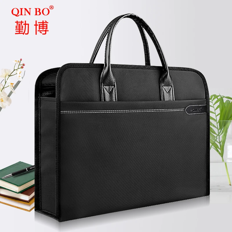 手提文件包牛津布商务帆布公文包办公男女资料包大容量文件袋定制