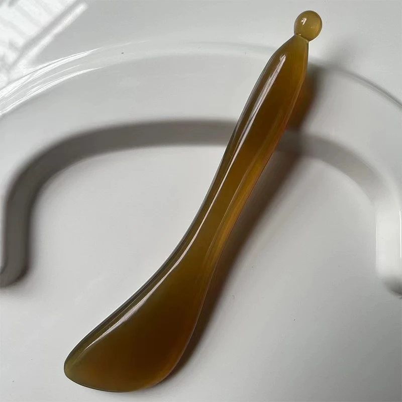 天然牛角加厚款美容拨筋棒防静电眼部舒服亲肤提拉疏通眼部通经