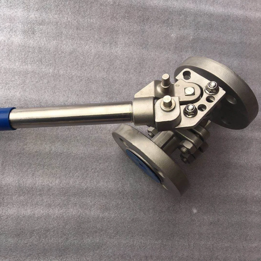 不锈钢自动复位手柄法兰球阀