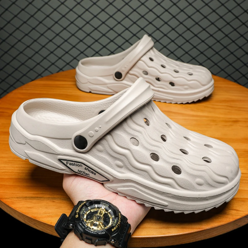 47码洞洞鞋男士夏季外穿防滑沙滩凉拖鞋大码46两用凉鞋男鞋小码37