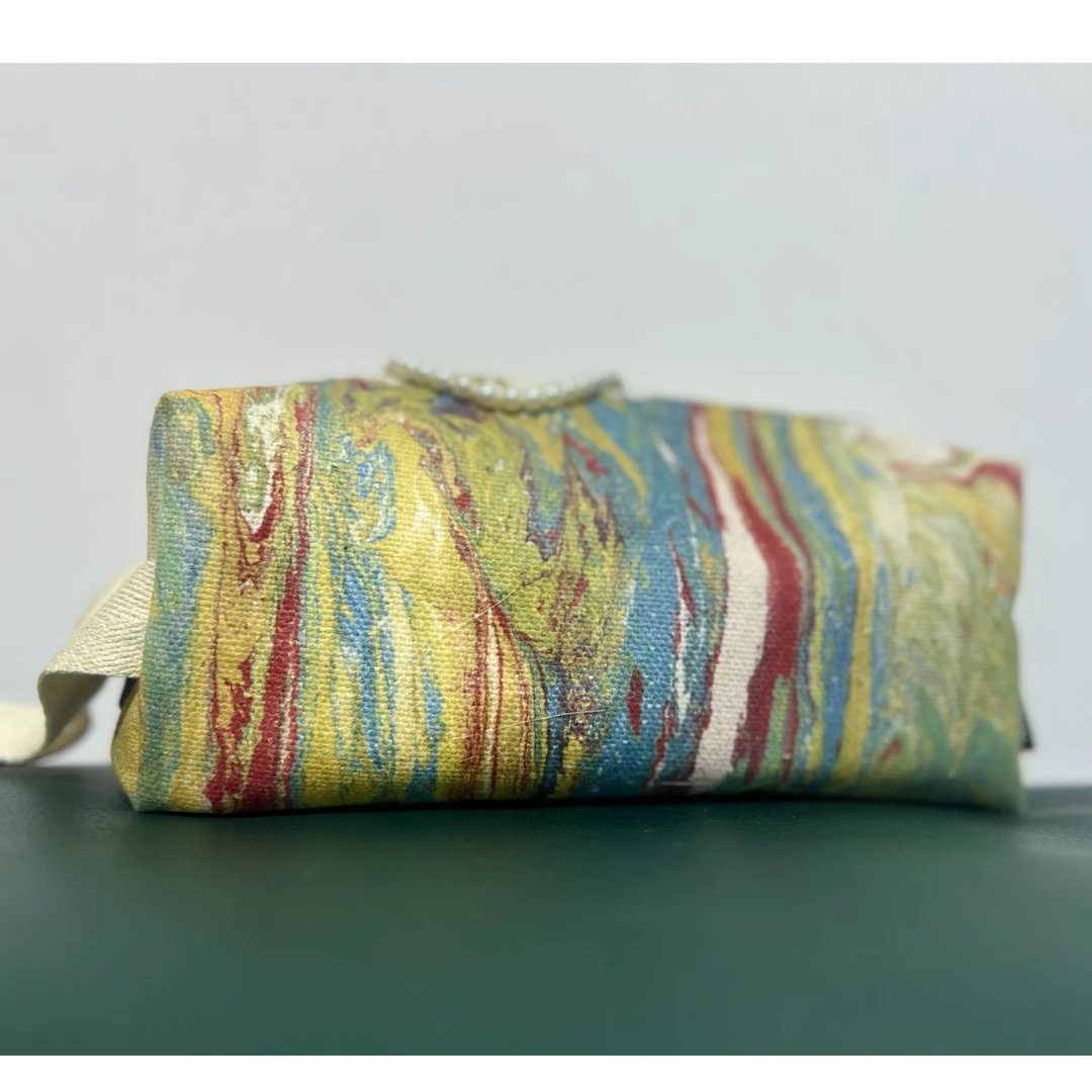 化妆收纳袋  大漆化妆包 手工复古创意古风中式双层饰品袋时尚