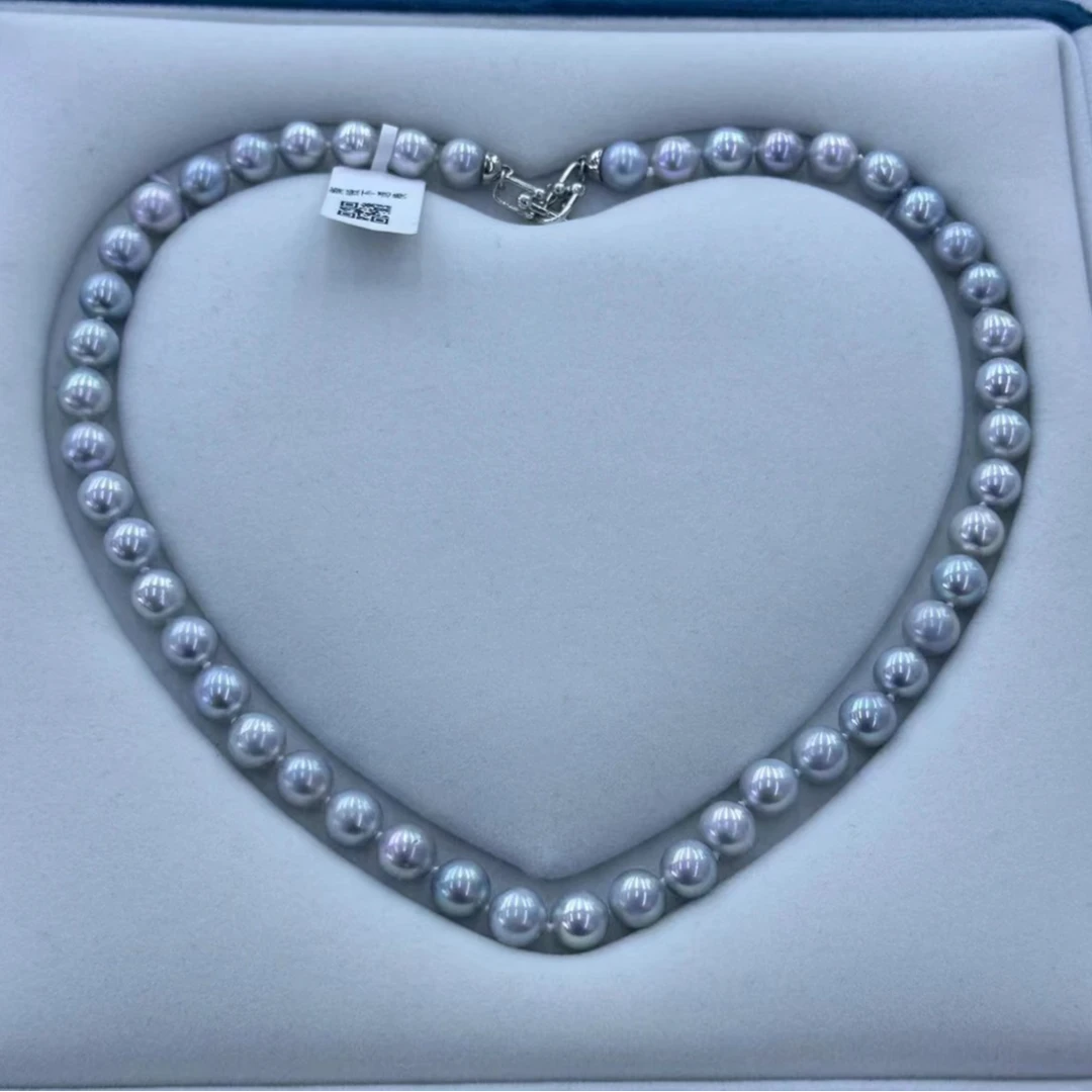 海水珍珠/真多麻全珠项链/8-9MM/S925银（多样性随机发一件）