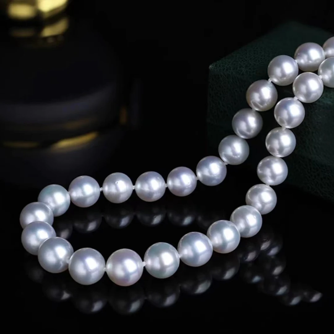 【王公子】S925银/淡水白珠全珠链/10-14MM