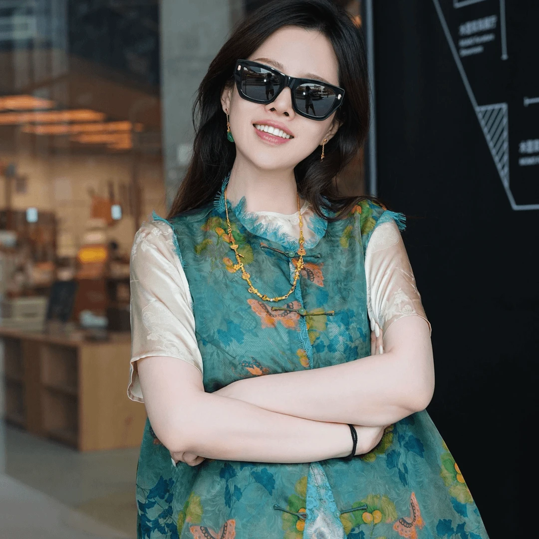 【霞斓 】景衣国风青色时尚百搭斜襟中国风马甲